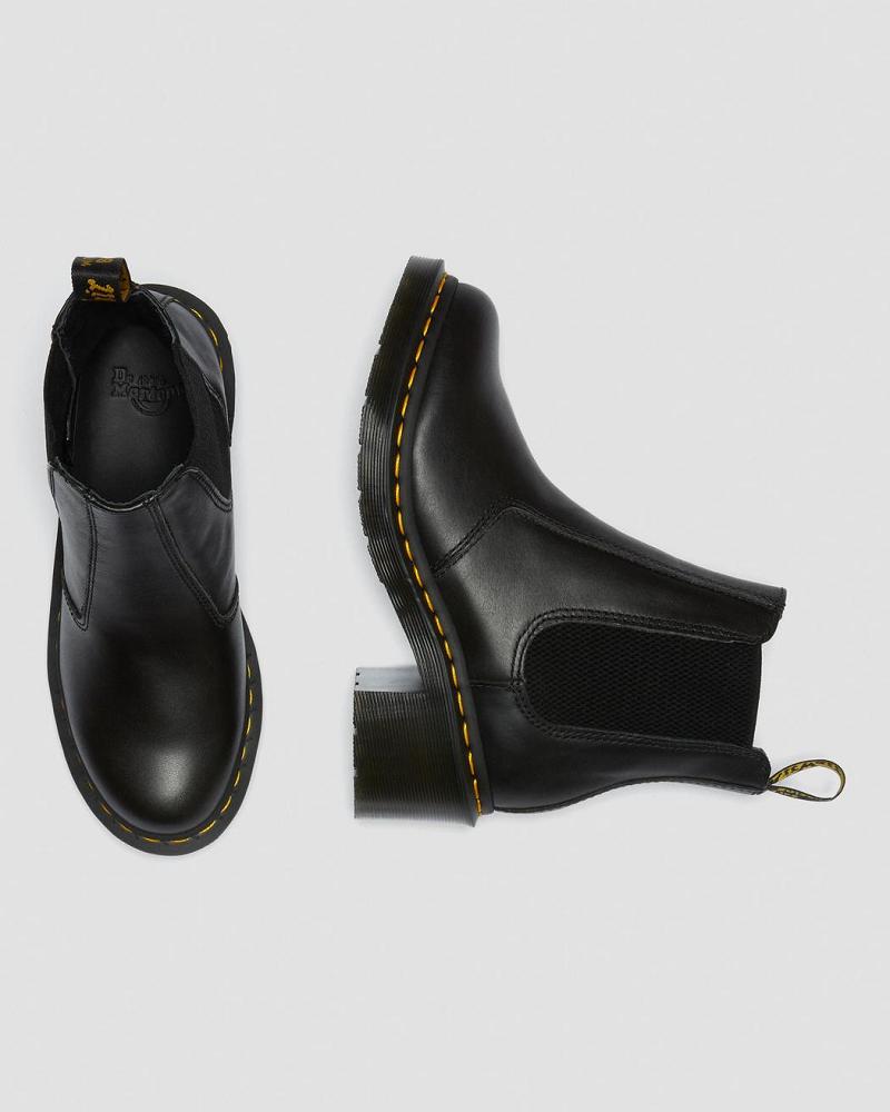 Dr Martens Cadence Leren Hak Enkellaars Dames Zwart | NL 715MQZ